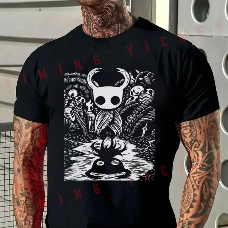 Retro Knight Gaming - T-shirt da uomo in cotone a