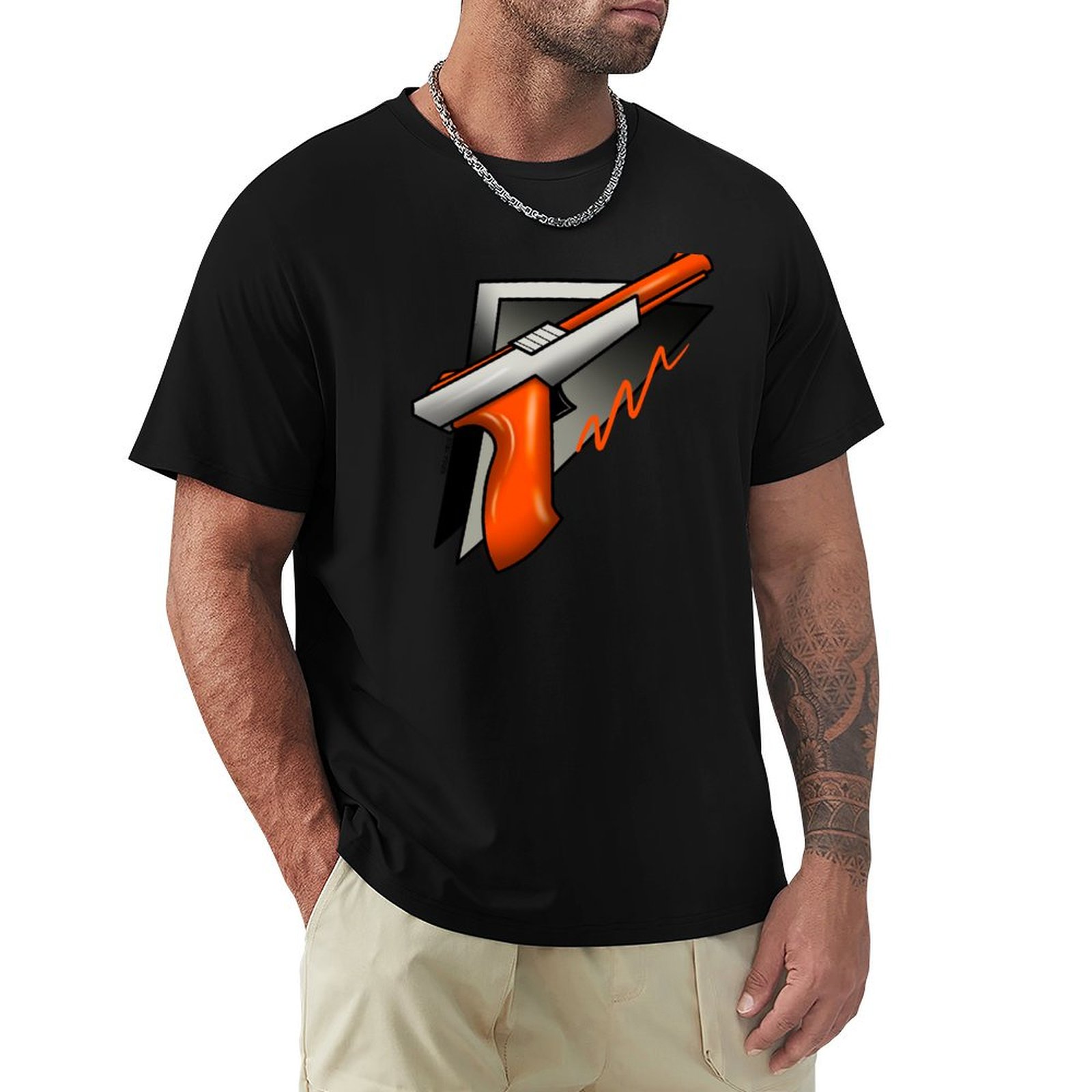 Retro Gaming Light Gun - T-Shirt Vintage Anni '80 con Grafica