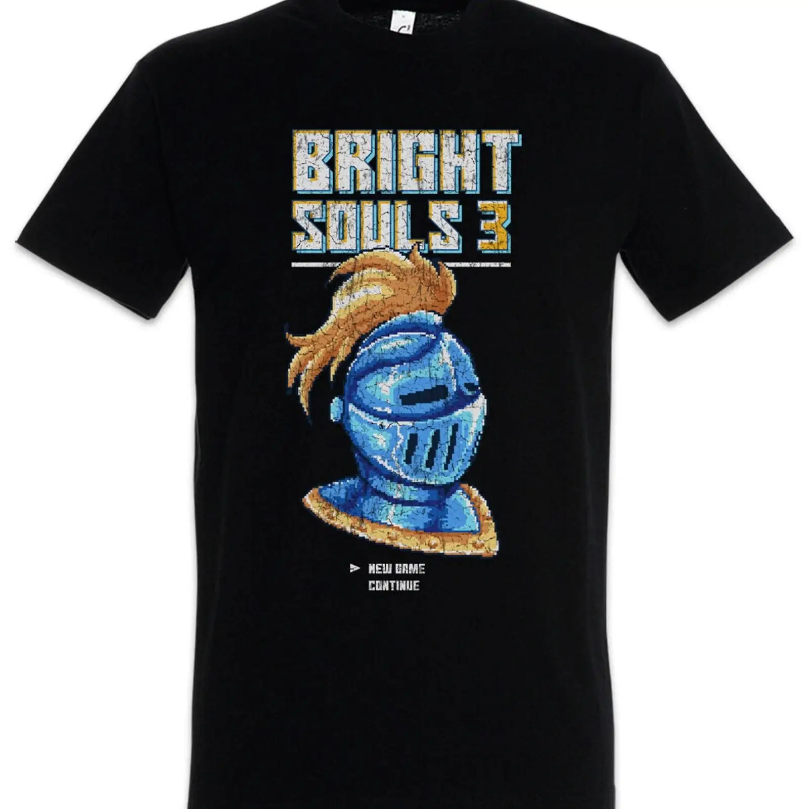 Retro Knight Gaming - Bright Souls 3 T Shirt Pixel