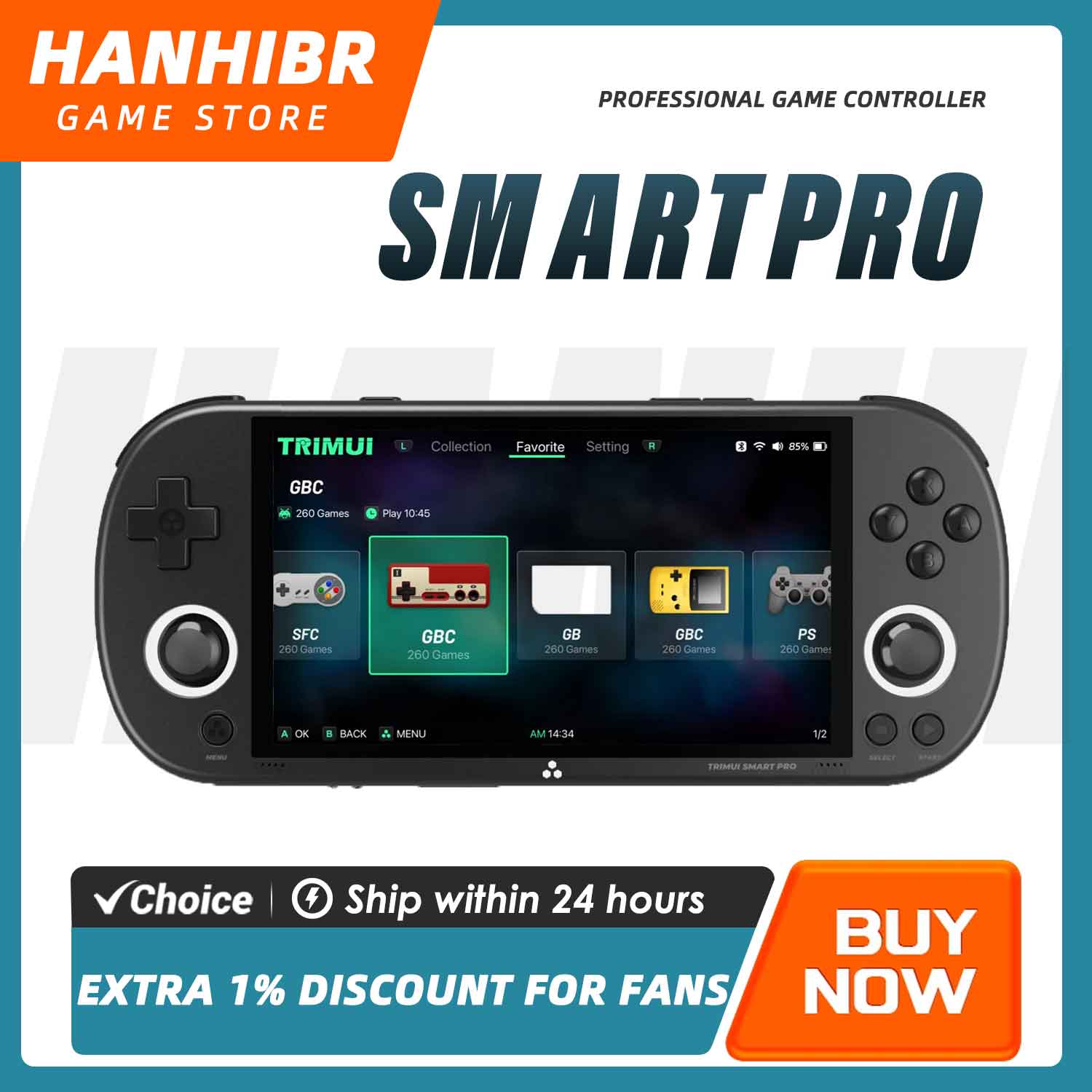Retro Gaming Emulator Console - Console di Gioco Portatile TRIMUI SMART
