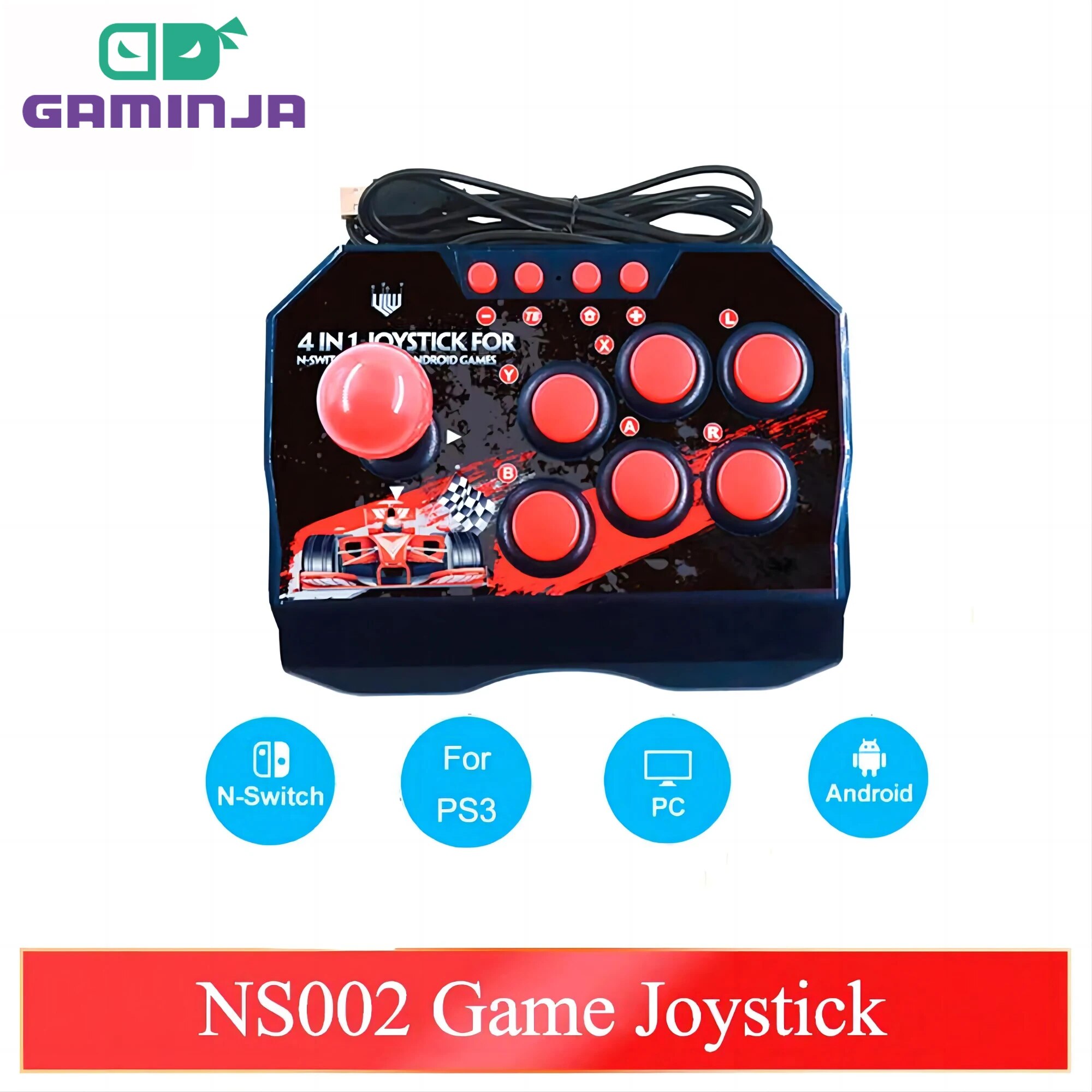 Retro Gaming Emulator Console - GAMINJA NS002 4 In 1 Retro