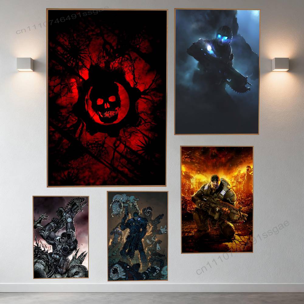 Retro Gaming Aesthetic - Poster del Gioco G-Gears of W-War,