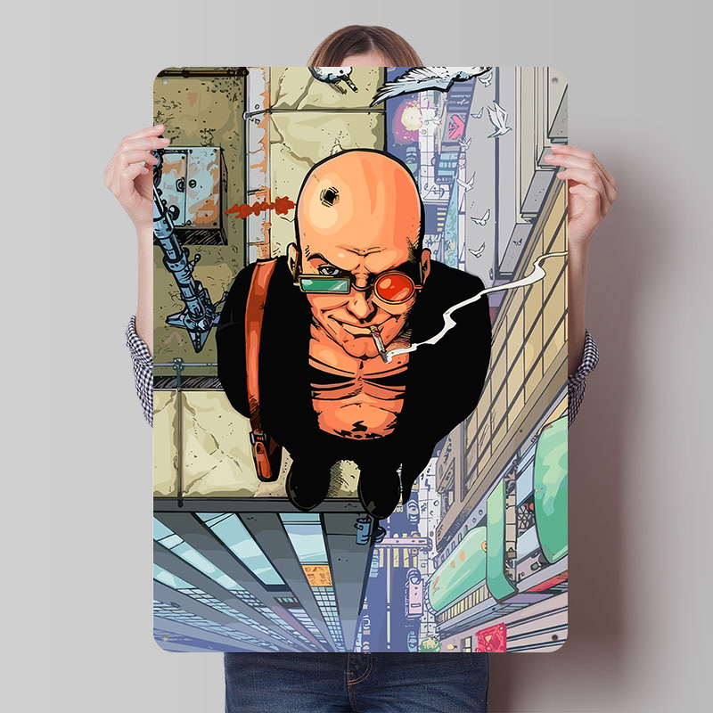 Retro Gaming On - Poster Uomo Calvo che Fuma sul