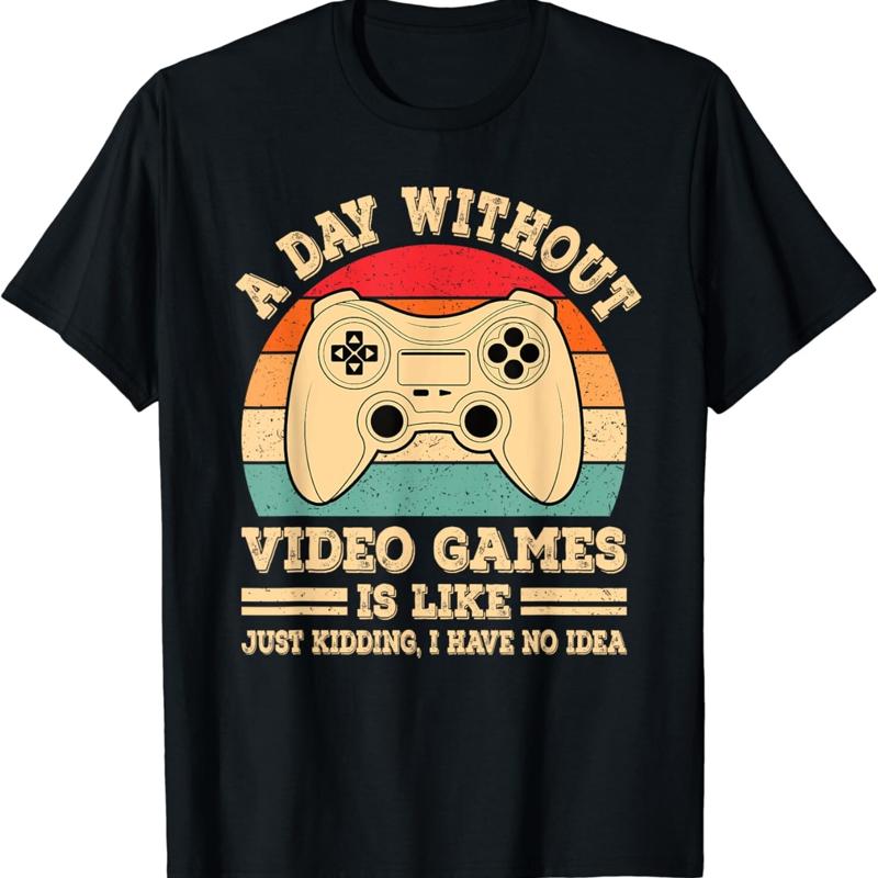 Retro Gaming T Shirts - Una giornata senza videogiochi, divertente maglietta