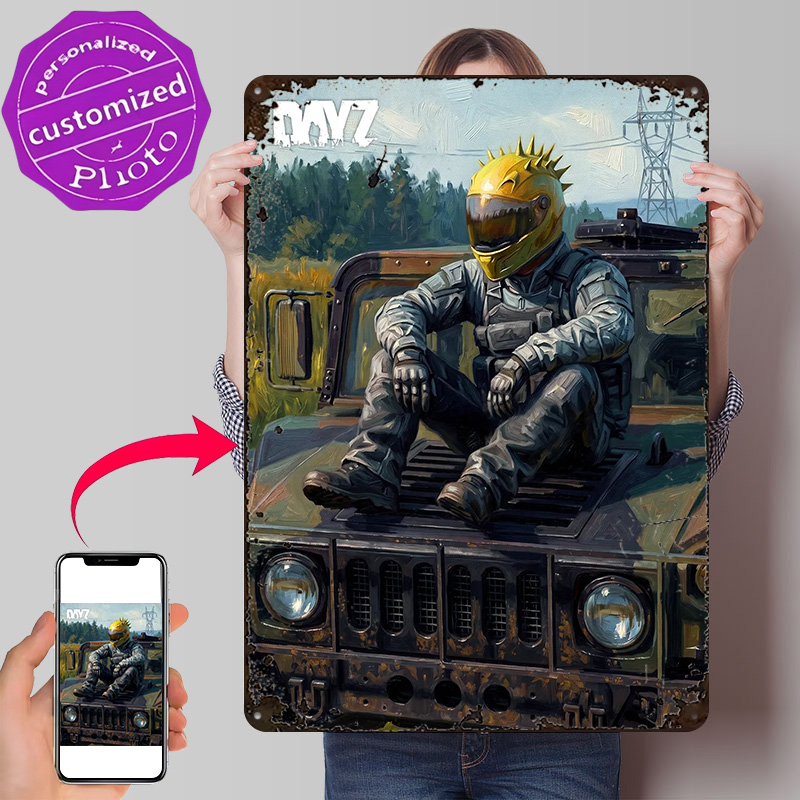 Retro Gaming On - Poster in Metallo 3D DayZ Survivor
