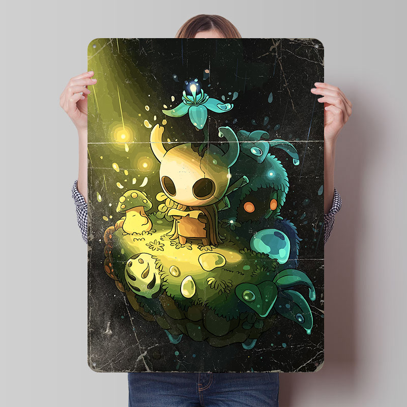 Retro Knight Gaming - Poster in Latta con Personaggi di