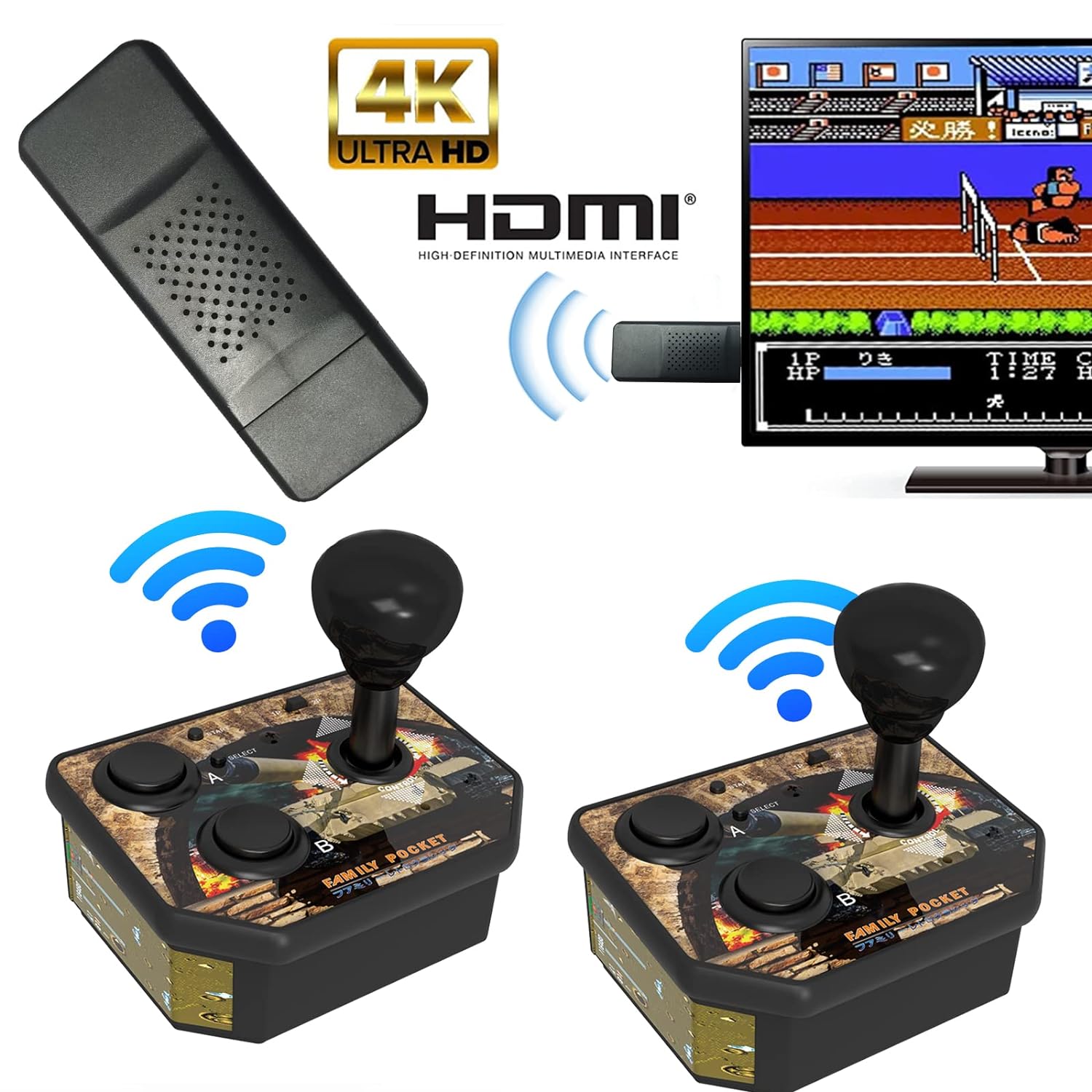 Retro Gaming Usb Stick - Nostalgic HD Console di gioco Joystick