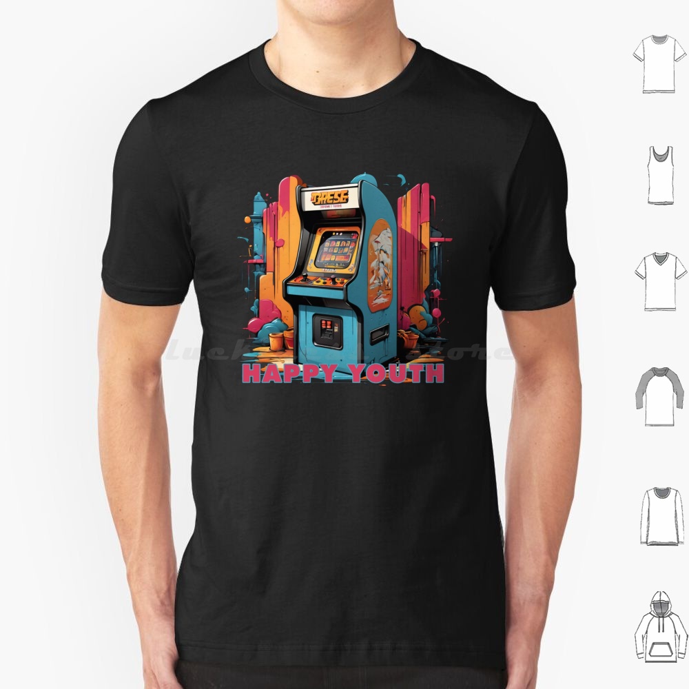 Happy Youth-Arcade T Shirt Uom - Retro Gaming T Shirts recensione e prezzo