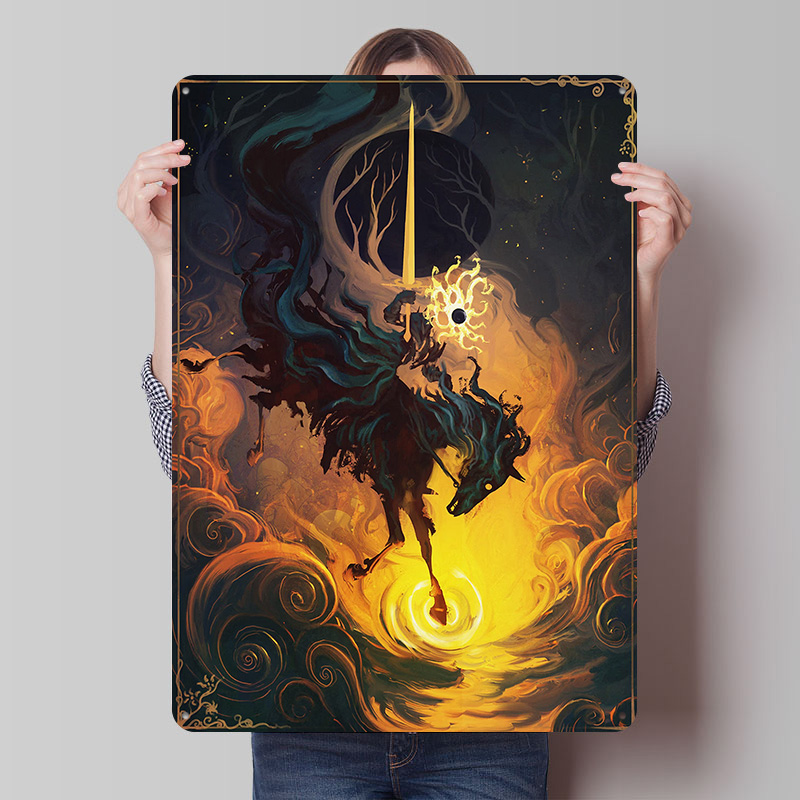 Poster in Metallo The Eclipse  - Retro Knight Gaming recensione e prezzo