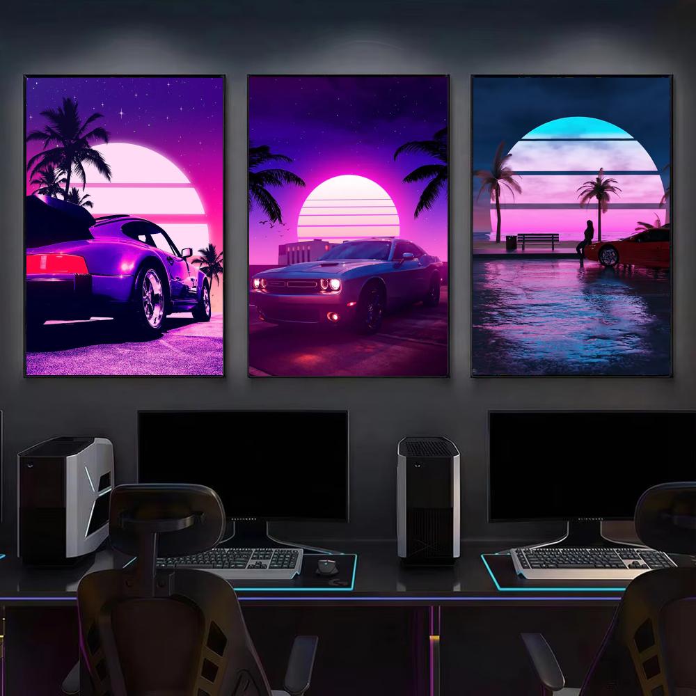 Poster Cyberpunk anni '80 con  - Retro Gaming Aesthetic recensione e prezzo