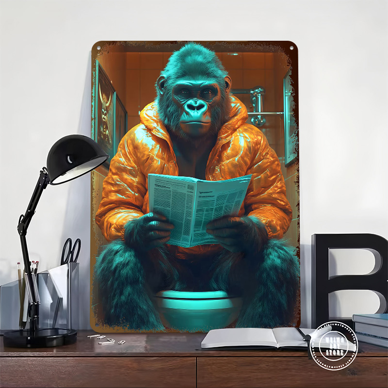 Gorilla Reading on Toilet Post - Retro Gaming On recensione e prezzo