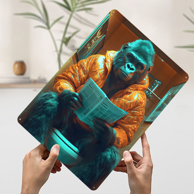 Gorilla Reading on Toilet Post - Retro Gaming On recensione e prezzo