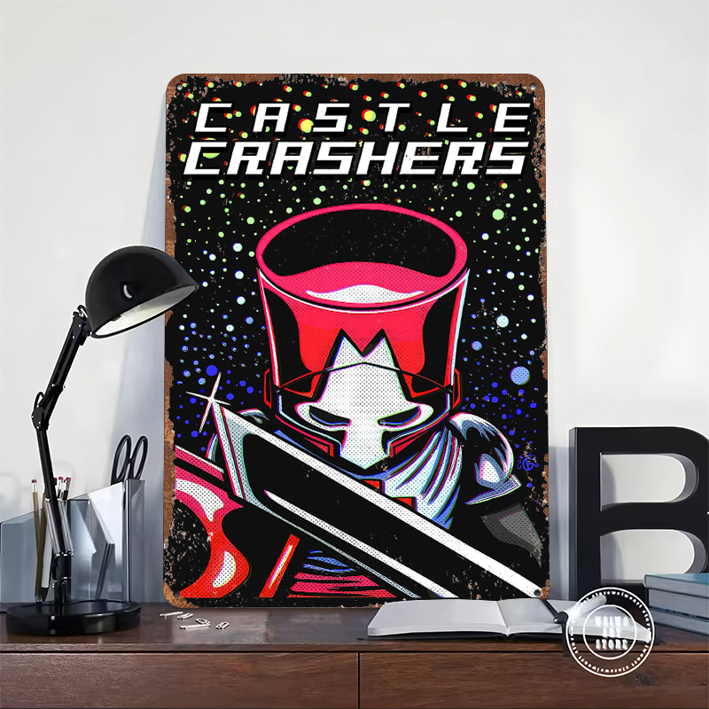 Poster in Metallo Castle Crash - Retro Knight Gaming recensione e prezzo